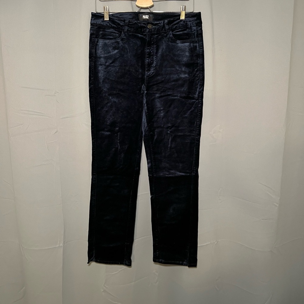 PAIGE Women's Cindy High Waist Velvet Twisted Seam Jeans